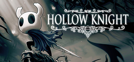 Poster of Hollow Knight showing hand-drawn characters and atmospheric environments.