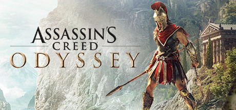 Poster of Assassin’s Creed Odyssey showing the protagonist exploring ancient Greece with RPG progression elements.